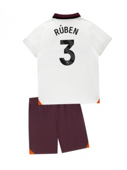 Manchester City Ruben Dias #3 Dječji Gostujuci Dres kompleti 2023-24 Kratak Rukavima (+ kratke hlače)